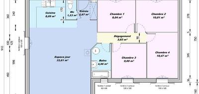 Terrain et maison à Velleron en Vaucluse (84) de 93 m² à vendre au prix de 283500€ - 3