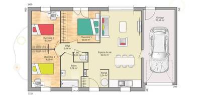 Terrain et maison à Heudebouville en Eure (27) de 73 m² à vendre au prix de 158850€ - 4