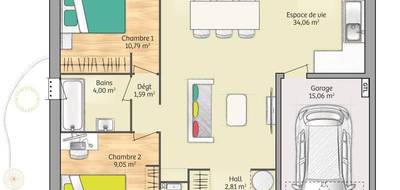 Terrain et maison à Perruel en Eure (27) de 65 m² à vendre au prix de 169000€ - 4