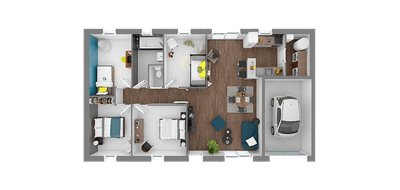 Terrain et maison à Cormicy en Marne (51) de 89 m² à vendre au prix de 197020€ - 4