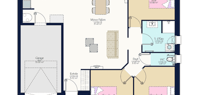 Terrain et maison à Rives-du-Loir-en-Anjou en Maine-et-Loire (49) de 1050 m² à vendre au prix de 276807€ - 3