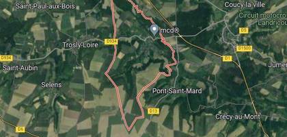 Terrain à Guny en Aisne (02) de 2470 m² à vendre au prix de 35000€