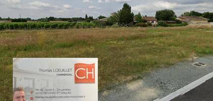 Terrain à Baron en Gironde (33) de 570 m² à vendre au prix de 90000€