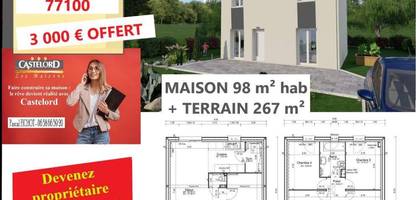 Terrain et maison à Nanteuil-lès-Meaux en Seine-et-Marne (77) de 269 m² à vendre au prix de 306800€