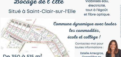 Terrain à Saint-Clair-sur-l'Elle en Manche (50) de 427 m² à vendre au prix de 37500€