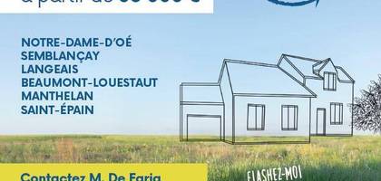 Terrain à Tours en Indre-et-Loire (37) de 500 m² à vendre au prix de 67600€