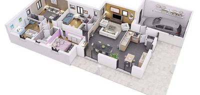Terrain et maison à Diémoz en Isère (38) de 1000 m² à vendre au prix de 414200€ - 2