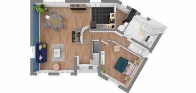 Terrain et maison à Salins-les-Bains en Jura (39) de 109 m² à vendre au prix de 219050€ - 3