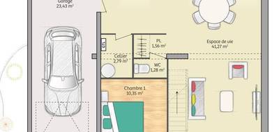 Terrain et maison à Le Manoir en Eure (27) de 89 m² à vendre au prix de 242500€ - 4
