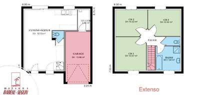 Terrain et maison à Niort en Deux-Sèvres (79) de 81 m² à vendre au prix de 281276€ - 3