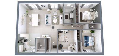 Terrain et maison à Le Teich en Gironde (33) de 90 m² à vendre au prix de 368000€ - 4