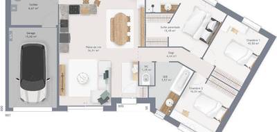 Terrain et maison à Essay en Orne (61) de 90 m² à vendre au prix de 226550€ - 4