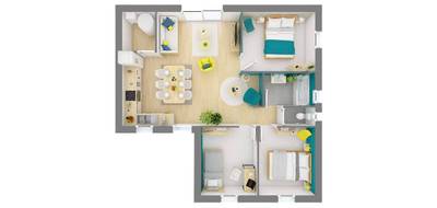 Terrain et maison à Vallet en Loire-Atlantique (44) de 80 m² à vendre au prix de 230598€ - 4