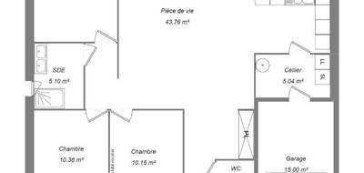 Terrain et maison à Druye en Indre-et-Loire (37) de 80 m² à vendre au prix de 261000€ - 4