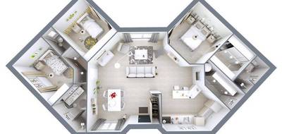 Terrain et maison à Libourne en Gironde (33) de 99 m² à vendre au prix de 221800€ - 4