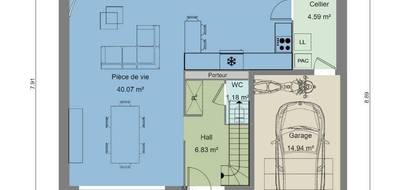 Terrain et maison à Beuvry-la-Forêt en Nord (59) de 124 m² à vendre au prix de 366371€ - 3