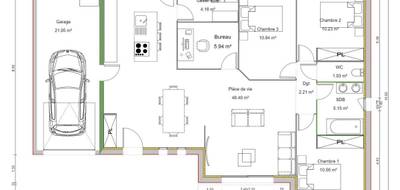 Terrain et maison à Saint-Cyr-sur-Menthon en Ain (01) de 100 m² à vendre au prix de 263800€ - 2