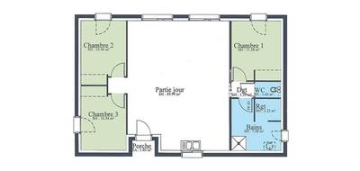 Terrain et maison à Montluçon en Allier (03) de 90 m² à vendre au prix de 175995€ - 4