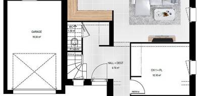 Terrain et maison à Écouflant en Maine-et-Loire (49) de 132 m² à vendre au prix de 366500€ - 4