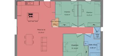 Terrain et maison à Berrias-et-Casteljau en Ardèche (07) de 90 m² à vendre au prix de 229800€ - 4