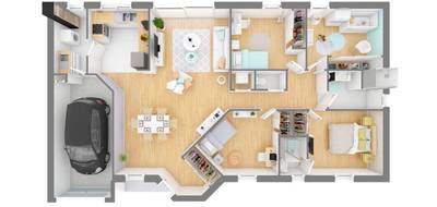 Terrain et maison à Bouhet en Charente-Maritime (17) de 100 m² à vendre au prix de 208460€ - 3