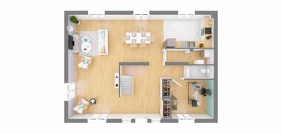 Terrain et maison à Chamblay en Jura (39) de 119 m² à vendre au prix de 242920€ - 3