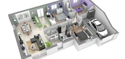 Terrain et maison à Montrevel-en-Bresse en Ain (01) de 92 m² à vendre au prix de 259000€ - 3