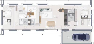 Terrain et maison à Treis-Sants-en-Ouche en Eure (27) de 115 m² à vendre au prix de 222250€ - 4