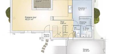 Terrain et maison à Espondeilhan en Hérault (34) de 125 m² à vendre au prix de 384000€ - 4