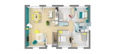 Terrain et maison à La Chapelle-Montlinard en Cher (18) de 79 m² à vendre au prix de 152198€ - 4