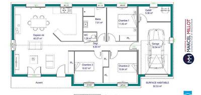 Terrain et maison à Saint-Just-le-Martel en Haute-Vienne (87) de 92 m² à vendre au prix de 226700€ - 3