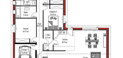 Terrain et maison à Clermont en Landes (40) de 119 m² à vendre au prix de 266900€ - 3