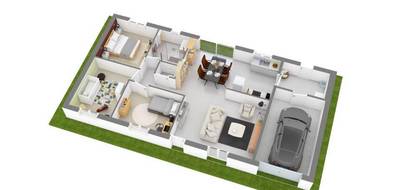 Terrain et maison à Villedieu-sur-Indre en Indre (36) de 82 m² à vendre au prix de 187860€ - 3