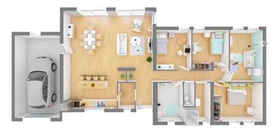 Terrain et maison à Crosses en Cher (18) de 85 m² à vendre au prix de 194068€ - 4