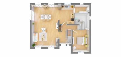 Terrain et maison à Les Arsures en Jura (39) de 122 m² à vendre au prix de 240400€ - 3