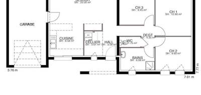 Terrain et maison à La Flèche en Sarthe (72) de 110 m² à vendre au prix de 228447€ - 4