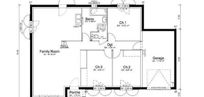 Terrain et maison à Villars-les-Dombes en Ain (01) de 95 m² à vendre au prix de 335000€ - 2