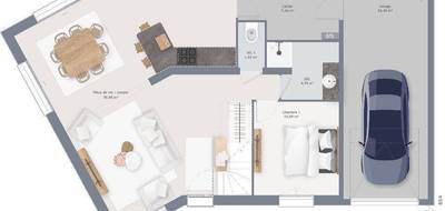 Terrain et maison à Grossœuvre en Eure (27) de 110 m² à vendre au prix de 235250€ - 4
