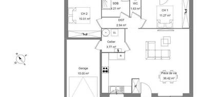 Terrain et maison à Vendres en Hérault (34) de 70 m² à vendre au prix de 260000€ - 3