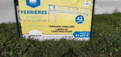 Terrain à Ferrières en Charente-Maritime (17) de 230 m² à vendre au prix de 54000€ - 1