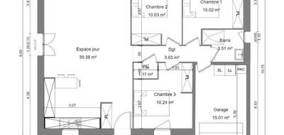 Terrain et maison à Bayeux en Calvados (14) de 85 m² à vendre au prix de 193000€ - 3