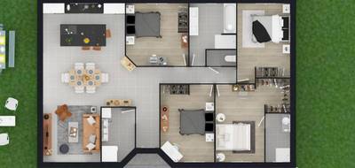 Terrain et maison à Meximieux en Ain (01) de 121 m² à vendre au prix de 330000€ - 4