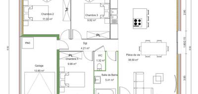 Terrain et maison à Coligny en Ain (01) de 79 m² à vendre au prix de 210742€ - 1