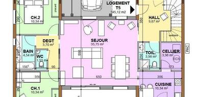 Terrain et maison à Villette-d'Anthon en Isère (38) de 141 m² à vendre au prix de 789000€ - 2