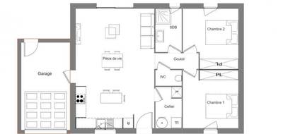 Terrain et maison à Puisserguier en Hérault (34) de 62 m² à vendre au prix de 223900€ - 4