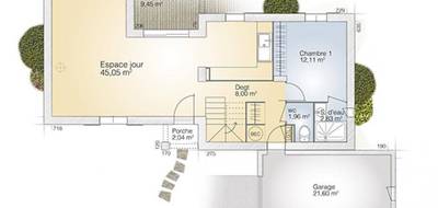 Terrain et maison à Fontanès en Gard (30) de 105 m² à vendre au prix de 410000€ - 4