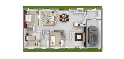 Terrain et maison à Niherne en Indre (36) de 108 m² à vendre au prix de 207615€ - 3