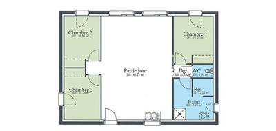 Terrain et maison à Montluçon en Allier (03) de 90 m² à vendre au prix de 175995€ - 3