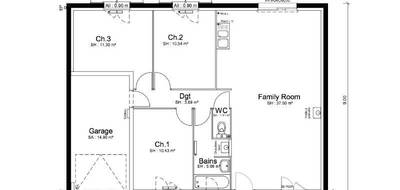 Terrain et maison à Chaneins en Ain (01) de 79 m² à vendre au prix de 224000€ - 2