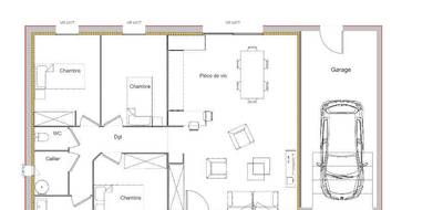 Terrain et maison à Neuve-Chapelle en Pas-de-Calais (62) de 83 m² à vendre au prix de 255000€ - 3